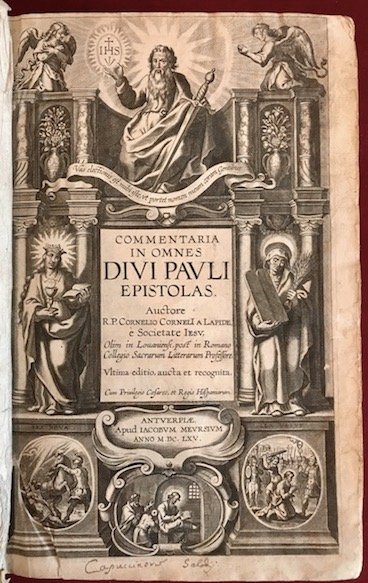 Commentaria in omnes divi Pauli epistolas. Auctore r.p. Cornelio Corneli …