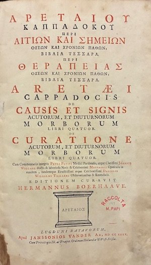 De causis et signis acutorum, et diuturnorum morborum Libri quatuor. …