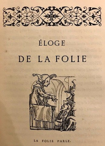 Eloge de la folie d’Erasme traduit par Victor Develay et …