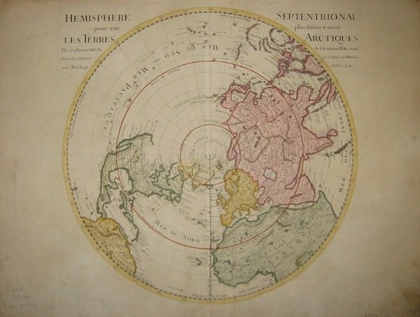 Hemisphere septentrional pour voir plus distinctement les Terres Arctiques (e …