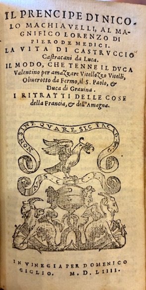 Il Prencipe di Nicolo Machiavelli, al Magnifico Lorenzo di Piero … | Immagine Gallery 3