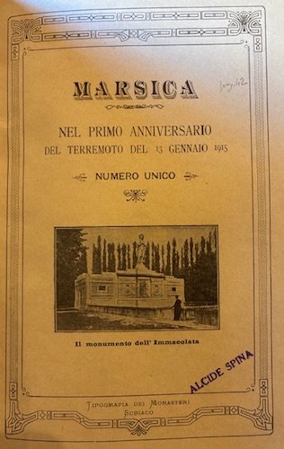 Il recente terremoto nella Marsica e gli strumenti sismici. Nota.