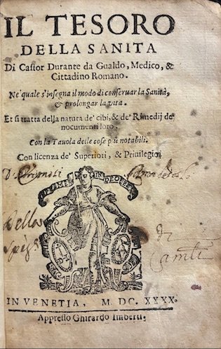 Il tesoro della sanità di Castor Durante da Gualdo, Medico, … | Immagine principale