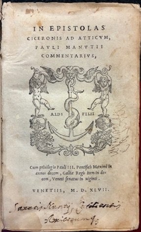 In epistolas Ciceronis ad Atticum, Pauli Manutii commentarius | Immagine Gallery 2