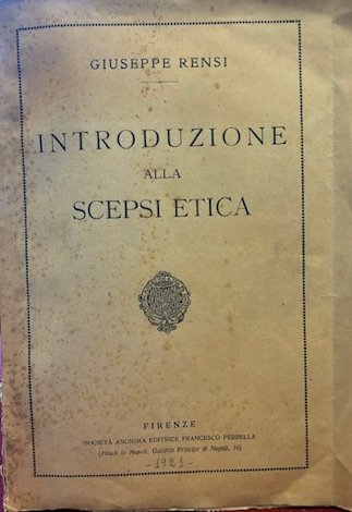 Introduzione alla scepsi etica