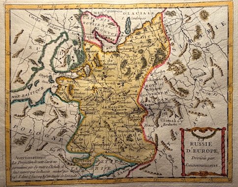 La Russie d’Europe divisée par Gouvernemens