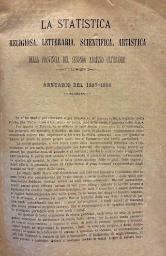 La statistica religiosa, letteraria, scientifica, artistica della Provincia del secondo …