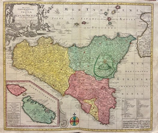 Mappa geographica totius Insulae et Regni Siciliae