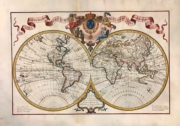 Mappemonde a l’usage du Roy. Nouvellement corrigée apres les dernieres …