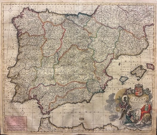 Novissima et accuratissima Regnorum Hispaniae et Portugalliae tabula