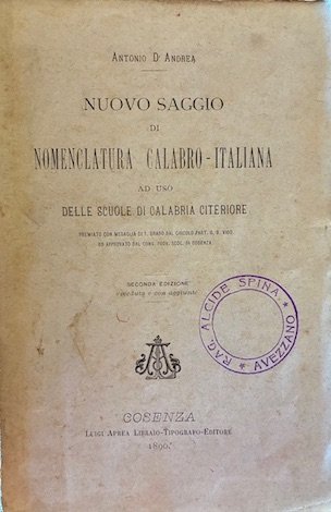Nuovo saggio di nomenclatura calabro-italiana ad uso delle scuole di …