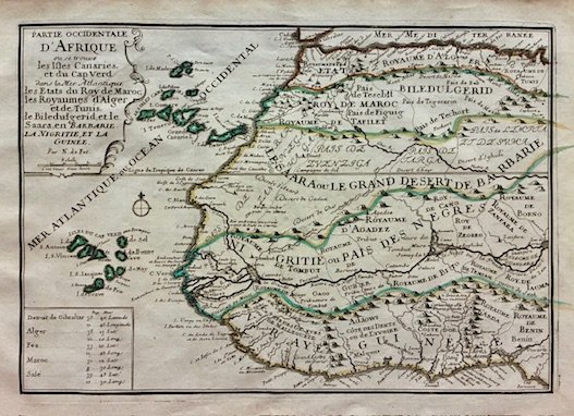 Partie occidentale d’Afrique ou se trouve les Isles Canaries, et …