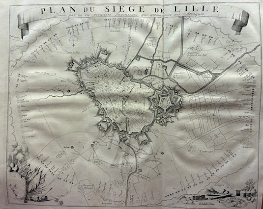 Plan du siege de Lille. Dressé par un des premiers …