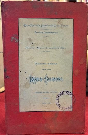 Planimetria generale della linea Roma-Sulmona. Rapporto col vero = 1:50.000