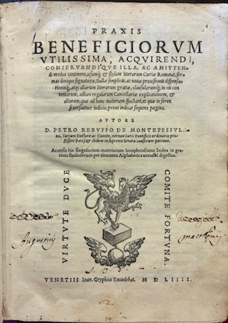 Praxis beneficiorum utilissima, acquirendi, conservandique illa, ac amittendi modos continens, … | Immagine Gallery 2