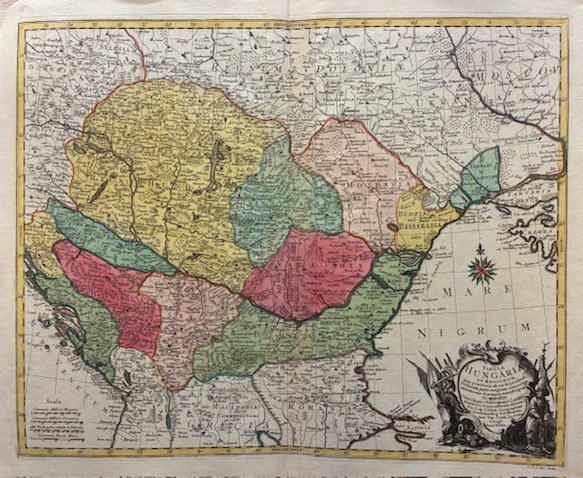 Tabula Hungaria et Regionum quae praeterea ab ea dependent.
