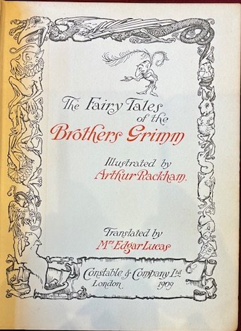The Fairy Tales of the Brothers Grimm. Illustrated by Arthur …