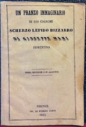 Un pranzo immaginario di 500 cognomi. Scherzo lepido bizzarro di … | Immagine principale