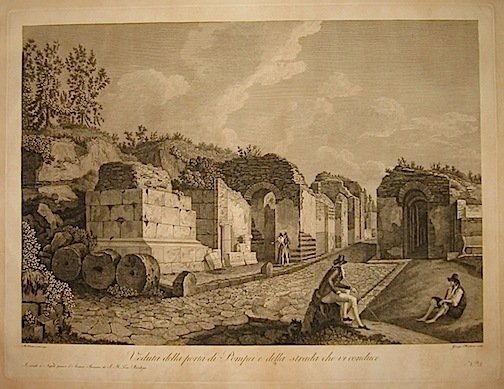 Veduta della porta di Pompei e della strada che vi …