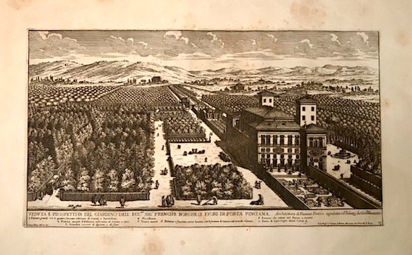 Veduta e prospettiva del Giardino dell’ecc.mo Sig. Prencipe Borghese fuori …