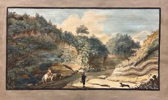 View of a hollow road leading from the Grotto of …