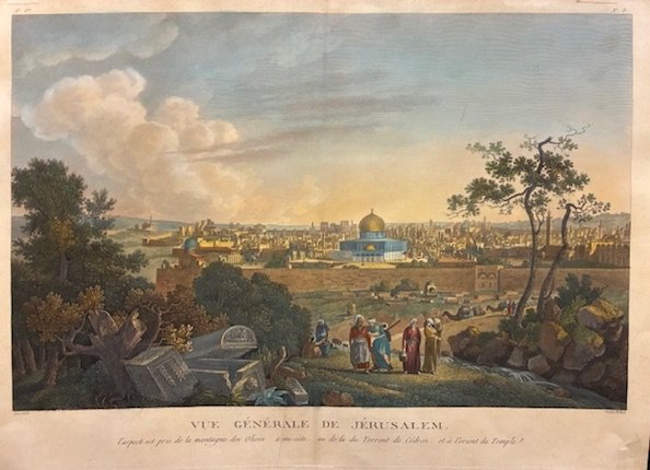 Vue generale de Jerusalem. L’aspect est pris de la montagne …
