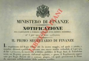 Creazione di una nuova rendita redimibile al 5 per cento …