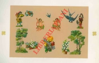Dodici, vasi, rondini, angeli, alberi, fiori.