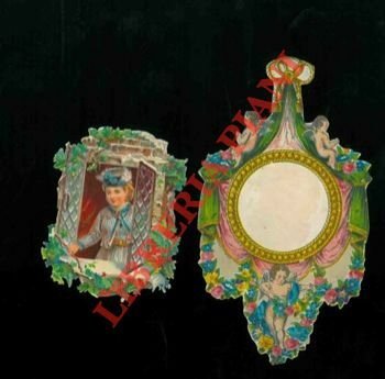 Serti di fiori con immagini di bimbi, scenette,