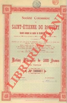 Soc. Cotonnière de Saint-Etienne du Rouvray.