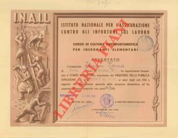 INAIL. Corso di cultura antinfortunistica per insegnanti elementari. Bologna, 1951. | Immagine Gallery 1