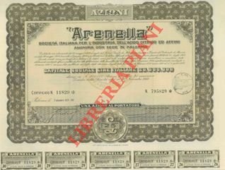 Arenella. Soc. Ital. per l'industria dell'acido citrico ed affini.