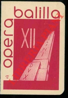 ONB. Opera Nazionale Balilla. Anno XII.