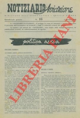 Notiziario d'aviazione. Ministero dell'Aeronautica. Ufficio stampa.