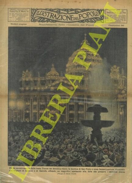 Canonizzazione a Roma di S. Teresa del Bambin Gesù.