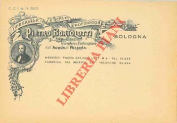Profumeria Pietro Bortolotti. Bologna. Piazza Galvani, 4.