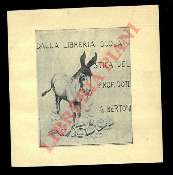 Un foglietto a colori per G. Bertoni.
