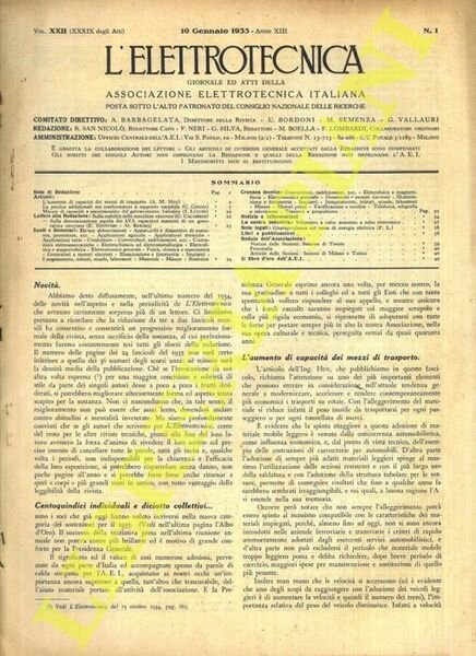 L'elettrotecnica. Giornale ed atti della associazione elettrotecnica italiana.