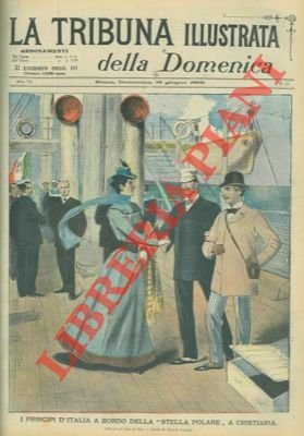 I Principi d'Italia a bordo della "Stella polare" a Cristania.