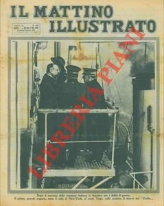 Dopo il successo della missione italiana in America per i debiti di guerra. Il primo, grande augurio, sotto il cielo di New York, al conte Volpi, sulla scaletta di sbarco dal "Duilio" .
