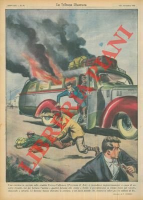 Una corriera sulla stradale Ferrere-Valfenera ad Asti si incendia.