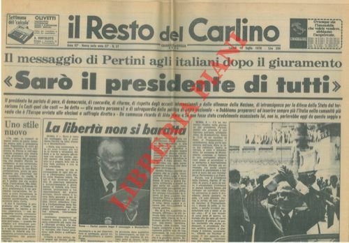 Pertini Presidente della Repubblica.