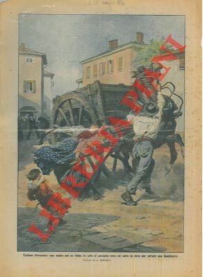 Madre con un bimbo in collo si precipita sotto un …