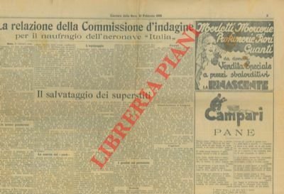 La relazione della Commissione d'indagine per il naufragio dell'aeronave "Italia".