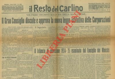 La Legge sulle Corporazioni.