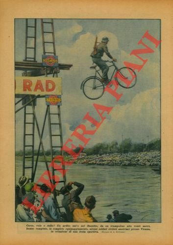 Un ardito salto nel Danubio, da un trampolino alto venti …