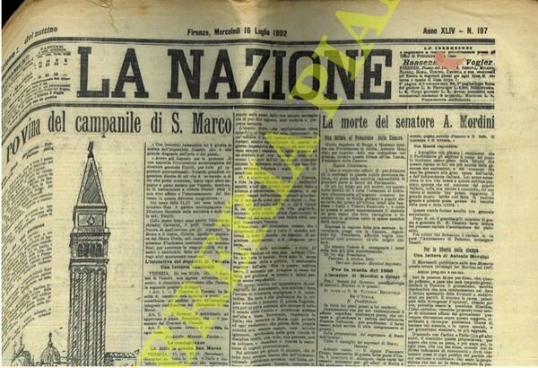 La rovina del campanile di S. Marco