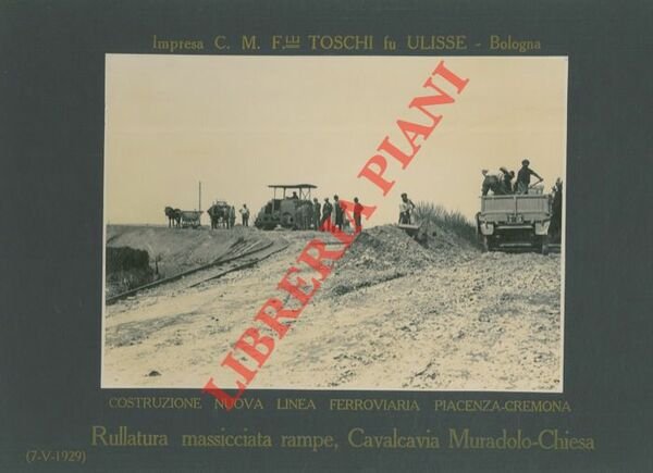 Costruzione nuova linea ferroviaria Piacenza - Cremona. Cavalcavia Muradolo Chiesa.