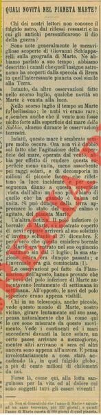 Quali novità nel pianeta Marte? .