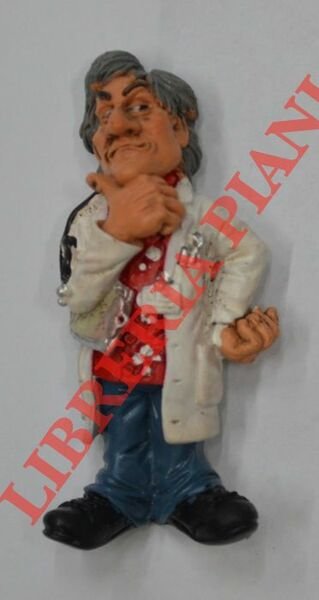 Calamita per frigo, medico con camice (Fridge magnet, medical doctor).